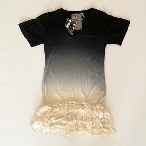 Tee Shirt Ombre Ruffle Tunic